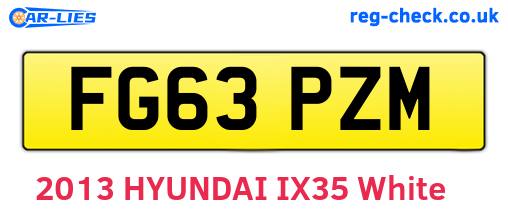 FG63PZM are the vehicle registration plates.