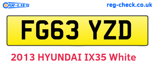 FG63YZD are the vehicle registration plates.