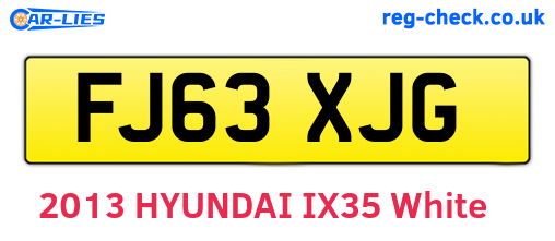FJ63XJG are the vehicle registration plates.