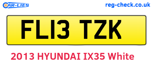 FL13TZK are the vehicle registration plates.