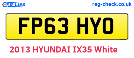 FP63HYO are the vehicle registration plates.