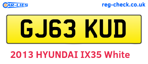 GJ63KUD are the vehicle registration plates.