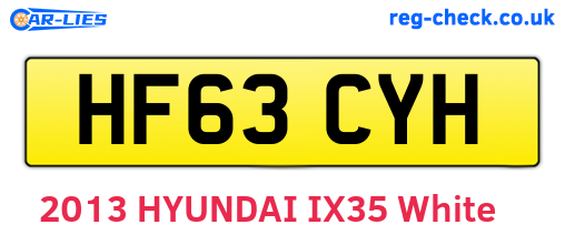 HF63CYH are the vehicle registration plates.
