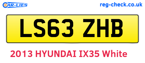LS63ZHB are the vehicle registration plates.