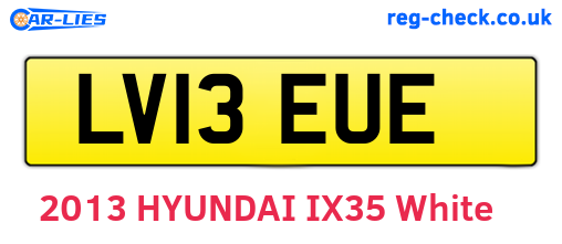 LV13EUE are the vehicle registration plates.