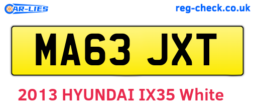 MA63JXT are the vehicle registration plates.
