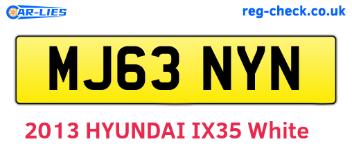 MJ63NYN are the vehicle registration plates.