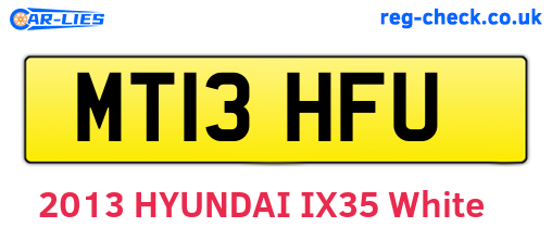 MT13HFU are the vehicle registration plates.