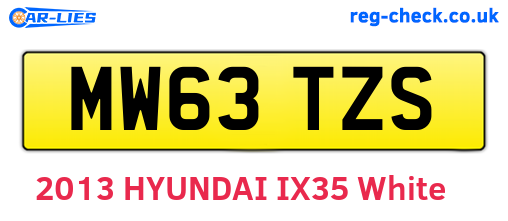 MW63TZS are the vehicle registration plates.