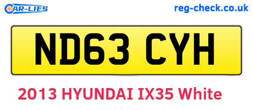 ND63CYH are the vehicle registration plates.