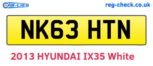 NK63HTN are the vehicle registration plates.
