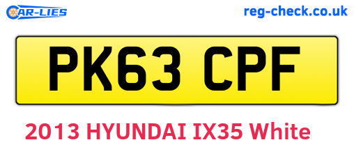 PK63CPF are the vehicle registration plates.