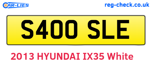 S400SLE are the vehicle registration plates.