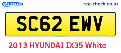 SC62EWV are the vehicle registration plates.