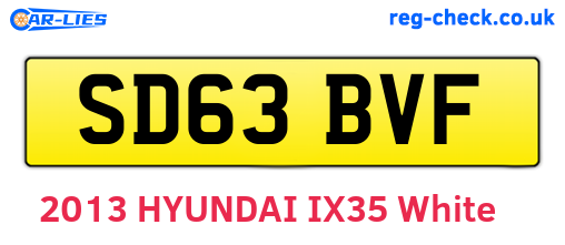 SD63BVF are the vehicle registration plates.