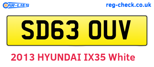 SD63OUV are the vehicle registration plates.