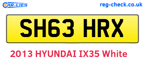 SH63HRX are the vehicle registration plates.