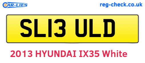 SL13ULD are the vehicle registration plates.