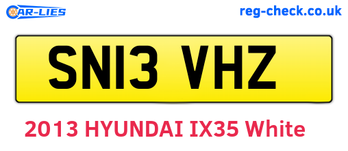SN13VHZ are the vehicle registration plates.