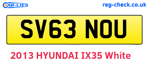 SV63NOU are the vehicle registration plates.