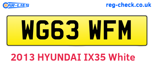 WG63WFM are the vehicle registration plates.