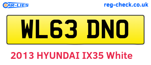 WL63DNO are the vehicle registration plates.
