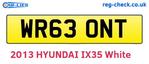 WR63ONT are the vehicle registration plates.
