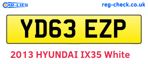 YD63EZP are the vehicle registration plates.