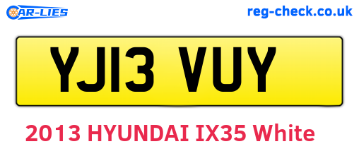 YJ13VUY are the vehicle registration plates.