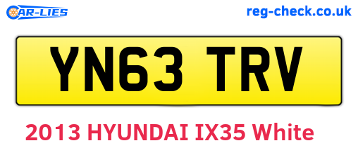 YN63TRV are the vehicle registration plates.