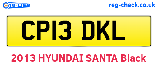 CP13DKL are the vehicle registration plates.
