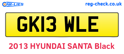 GK13WLE are the vehicle registration plates.