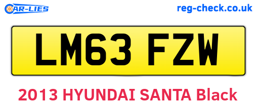 LM63FZW are the vehicle registration plates.