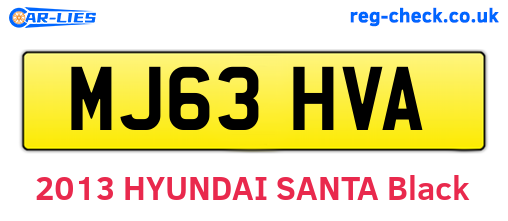MJ63HVA are the vehicle registration plates.