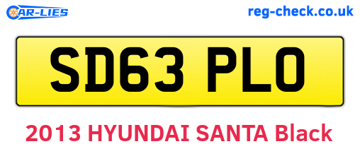 SD63PLO are the vehicle registration plates.