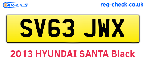 SV63JWX are the vehicle registration plates.