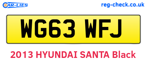 WG63WFJ are the vehicle registration plates.