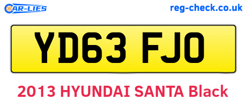 YD63FJO are the vehicle registration plates.