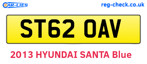 ST62OAV are the vehicle registration plates.