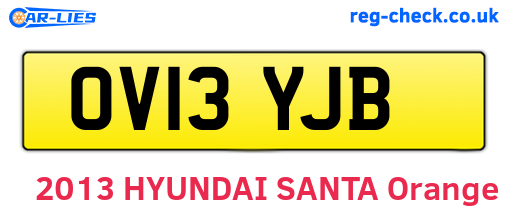 OV13YJB are the vehicle registration plates.
