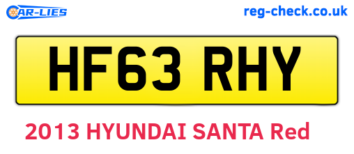 HF63RHY are the vehicle registration plates.
