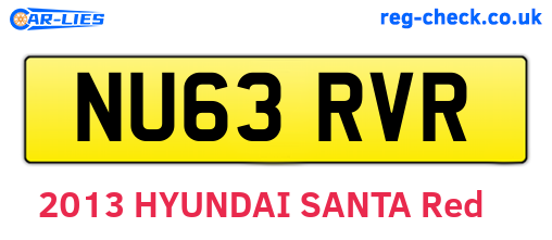 NU63RVR are the vehicle registration plates.