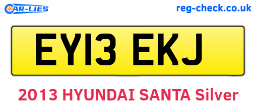 EY13EKJ are the vehicle registration plates.