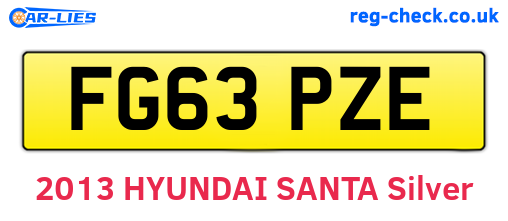 FG63PZE are the vehicle registration plates.