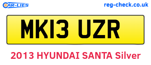 MK13UZR are the vehicle registration plates.