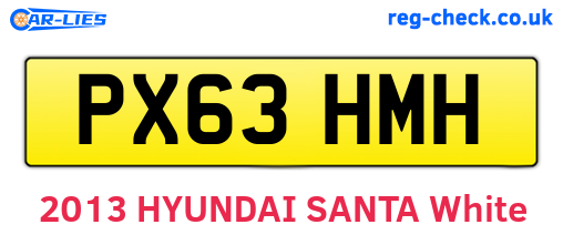 PX63HMH are the vehicle registration plates.