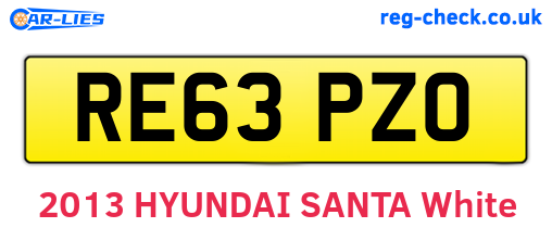 RE63PZO are the vehicle registration plates.