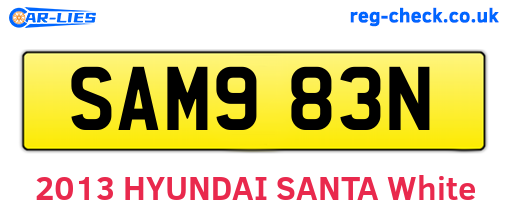 SAM983N are the vehicle registration plates.