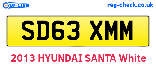 SD63XMM are the vehicle registration plates.