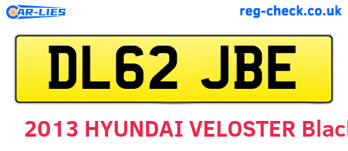 DL62JBE are the vehicle registration plates.